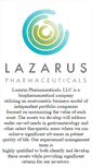 Mobile Screenshot of lazaruspharma.com