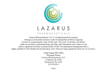 Tablet Screenshot of lazaruspharma.com